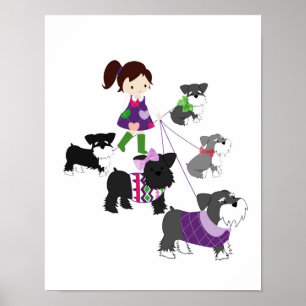 Schnauzer Nursery Wall Art