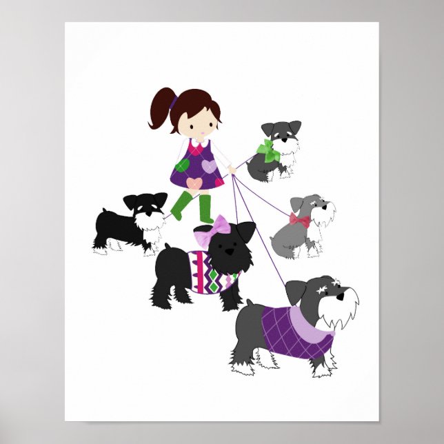 Schnauzer Nursery Wall Art (Front)