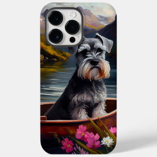 Schnauzer on a Paddle: A Scenic Adventure Case-Mate iPhone 14 Pro Max Case
