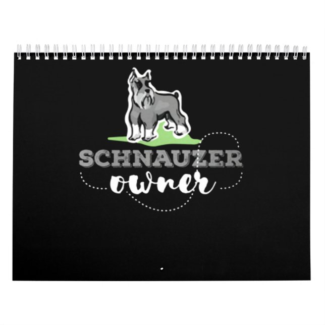 Schnauzer Owner Lover Calendar (Cover)