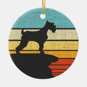 Schnauzer Owner Retro Vintage Dog Puppy Lover Ceramic Tree Decoration