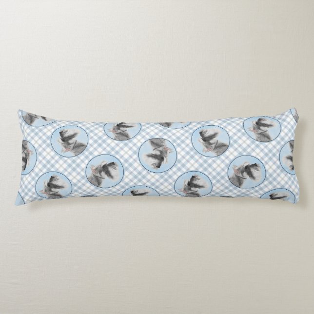 Schnauzer Painting Giant Standard Cropped Dog Art Body Cushion (Front)