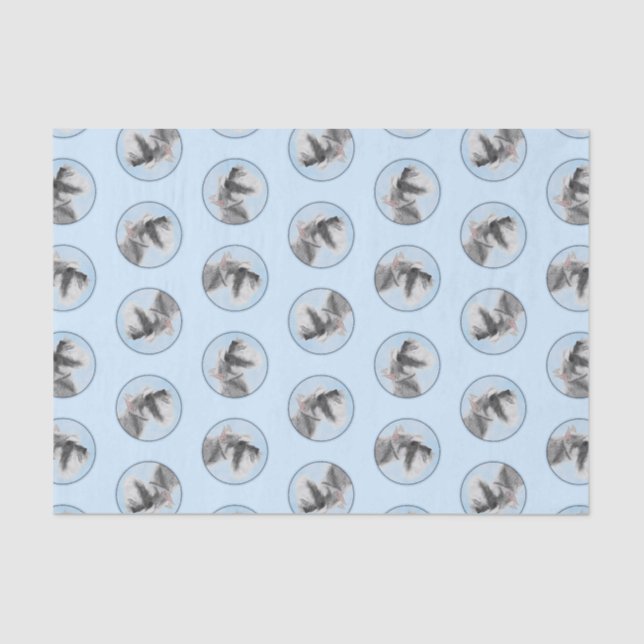 Schnauzer Painting Giant Standard Cropped Dog Art Tissue Paper (Front)