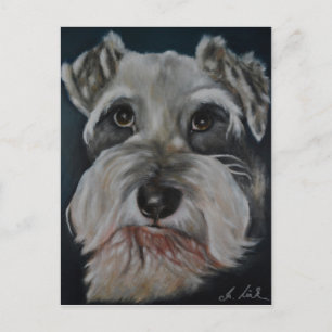 Schnauzer Painting Postcards