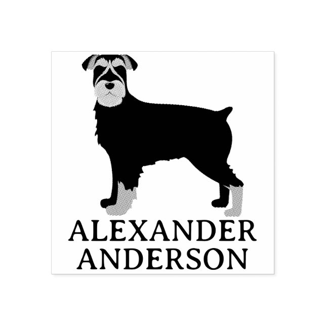 Schnauzer Personalise Rubber Stamp (Imprint)