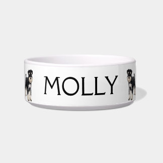 Schnauzer Personalised Ceramic Pet Bowl
