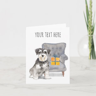Schnauzer Personalised Greeting Card