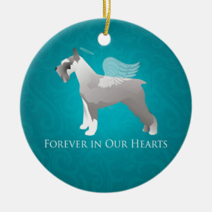 Schnauzer Pet Memorial Design Ceramic Tree Decoration
