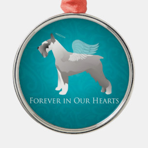Schnauzer Pet Memorial Design Metal Tree Decoration
