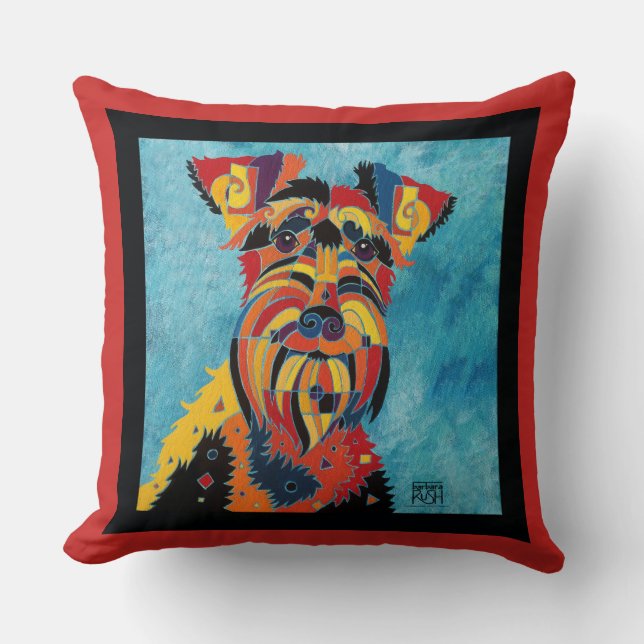 Schnauzer Pillow - Gifts for Schnauzer Lovers (Front)