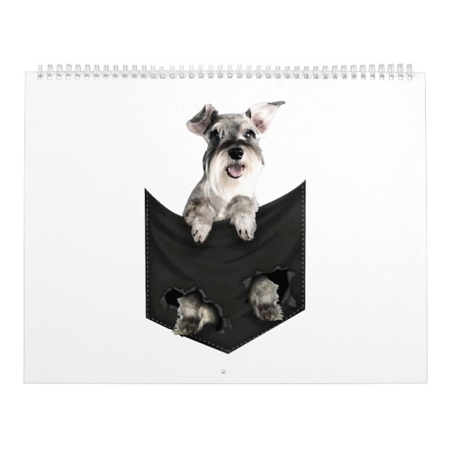 Schnauzer Pocket Mid Classic pocket Calendar (Cover)