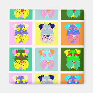 Schnauzer Pop Art Magnet