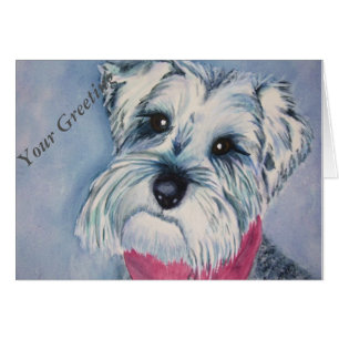 SCHNAUZER PUPPY CARD