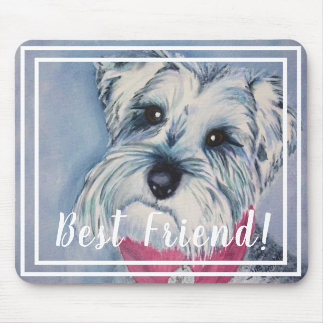 Schnauzer Puppy Mouse Mat (Front)