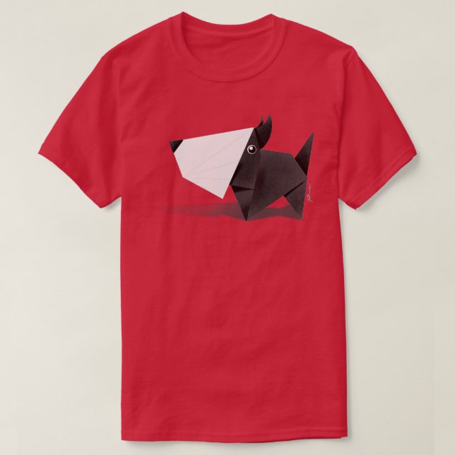 Schnauzer Puppy Origami Design 3 T-Shirt (Design Front)