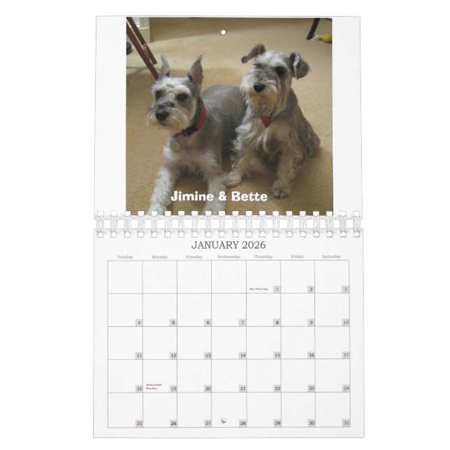 Schnauzer Rescue of the Mid-Atlantic 2012 Calendar (Jan 2026)