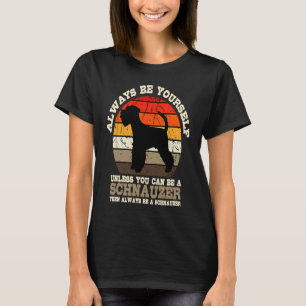 Schnauzer Retro Vintage Whiskered Snout Dog T-Shirt