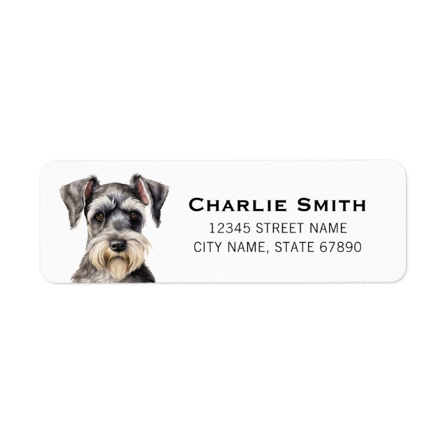 Schnauzer Return Address Labels (Front)