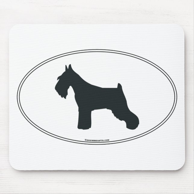 Schnauzer Silhouette Mouse Mat (Front)