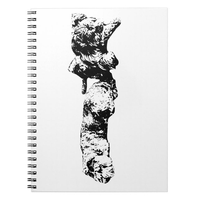 Schnauzer Sketchbook – Black & White Mini Duo Notebook (Front)