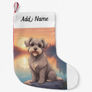 Schnauzer  small christmas stocking