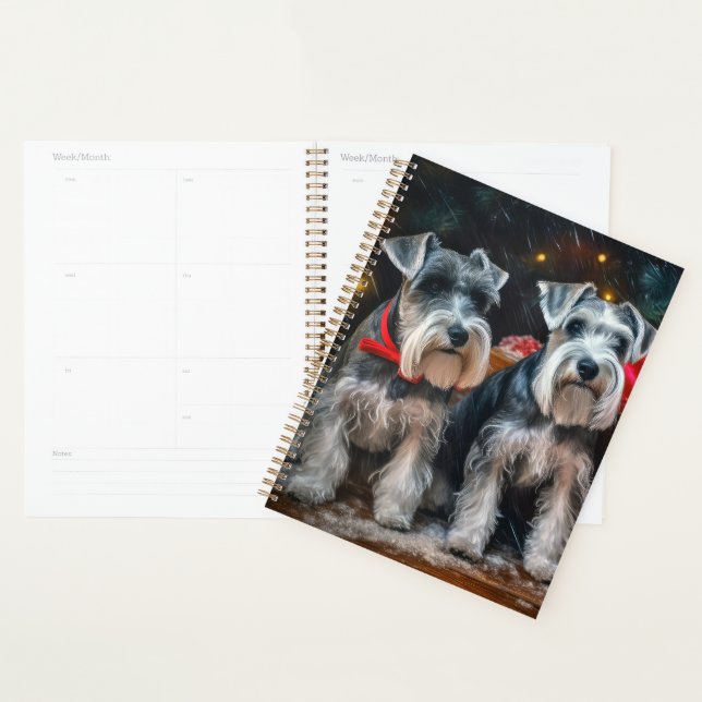 Schnauzer Snowy Sleigh Christmas Decor  Planner (Display)