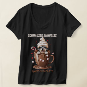 Schnauzer Snuggles & Hot Chocolate T-Shirt