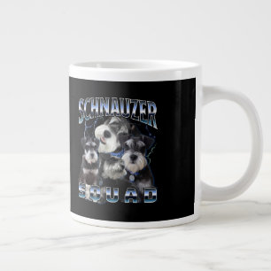 Schnauzer Squad - Bootleg Rap Style Large Coffee Mug