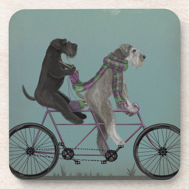 Schnauzer Tandem Coaster (Front)