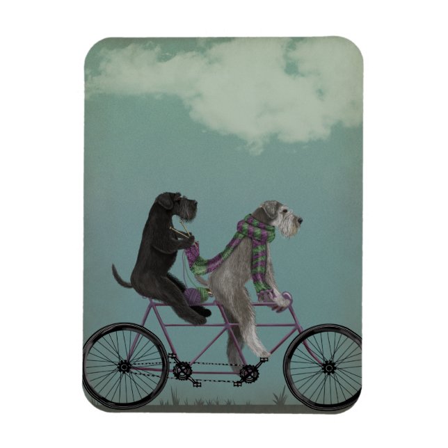 Schnauzer Tandem Magnet (Vertical)