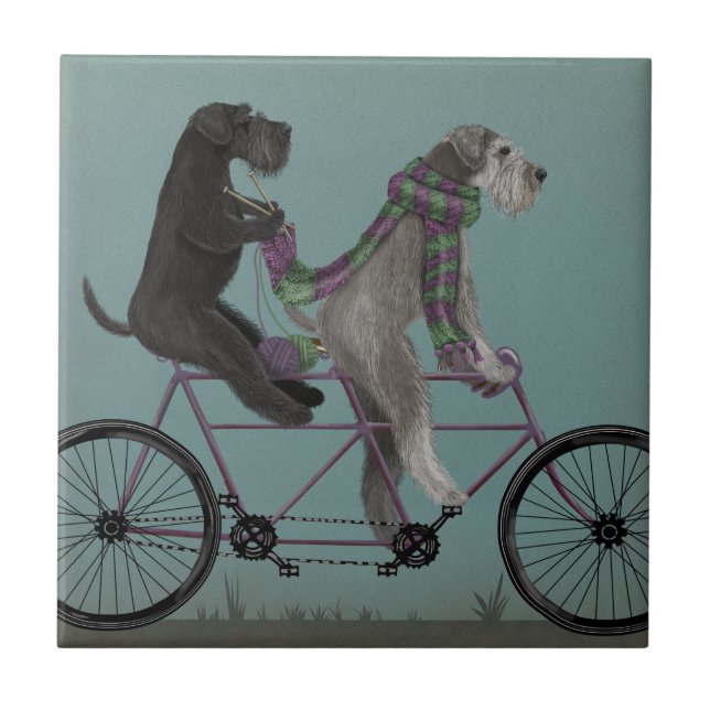 Schnauzer Tandem Tile (Front)