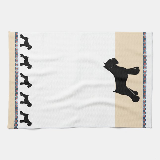 Schnauzer Tea Towel (Horizontal)