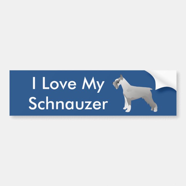 Schnauzer Templates ready to Customise Bumper Sticker (Front)