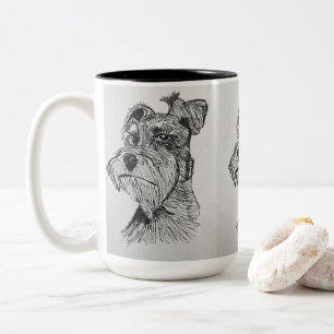 Schnauzer Two-Tone Coffee Mug