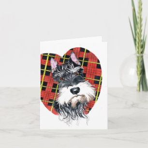 Schnauzer Valentine Notecard
