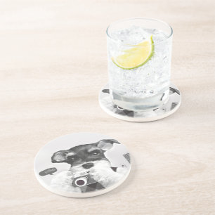 Schnauzer with Camera Coaster