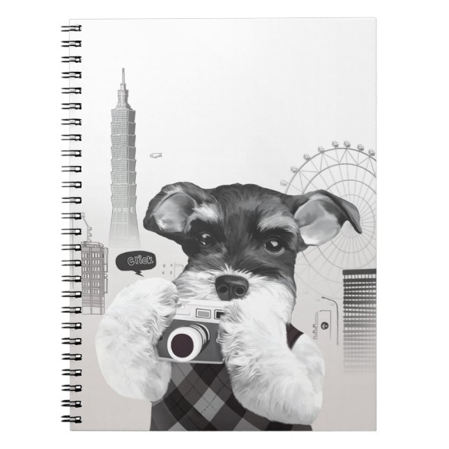 Schnauzer with Camera Notebook (Front)
