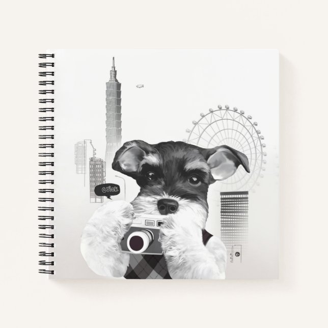 Schnauzer with Camera Notebook (Front)