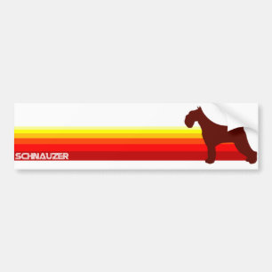Schnauzer With Stripes Bumper Sticker