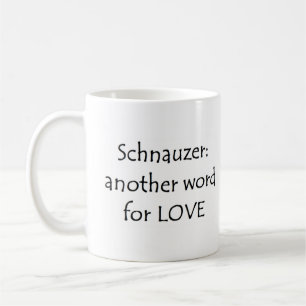 schnauzer word coffee mug