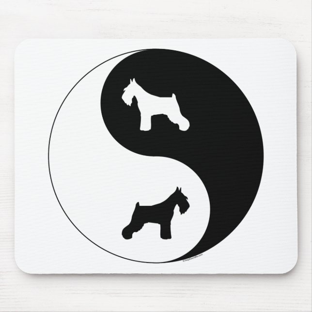 Schnauzer Yin Yang Mouse Mat (Front)