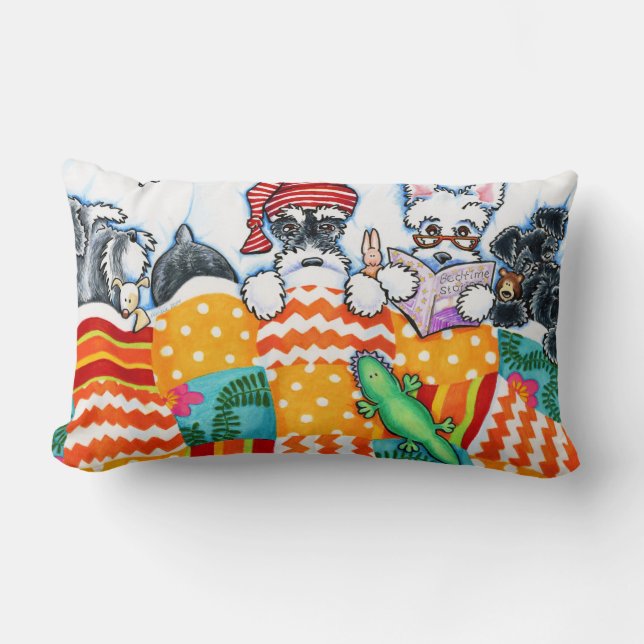 Schnauzers And Snoozes Lumbar Cushion (Front)