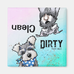 Schnauzers Clean Dirty Dishwasher Magnet