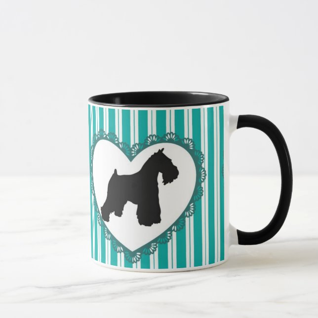 Schnauzers Hearts and Coffee Mug (Right)