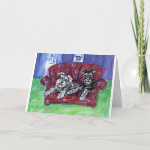 Schnauzers Moove over Holiday Card