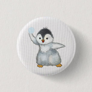 Schneeballschlacht  3 cm round badge