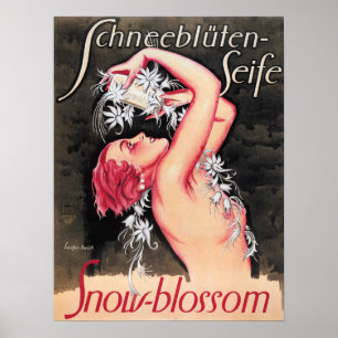 Schneebluten Seife Snow Blossom Bath Soap German Poster