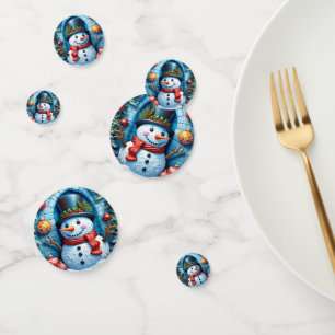 Schneemann mit Weihnachtsdeko -  Confetti