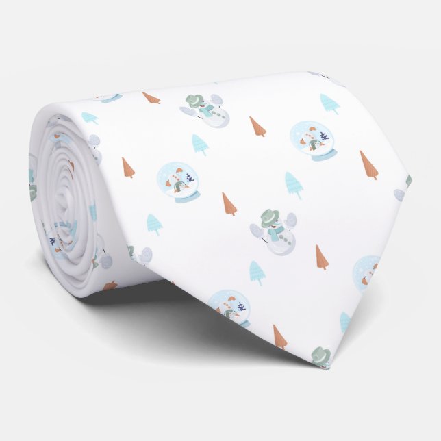Schneemann Muster  Tie (Rolled)