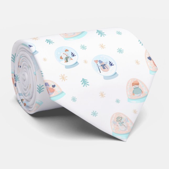 Schneemann Muster  Tie (Rolled)